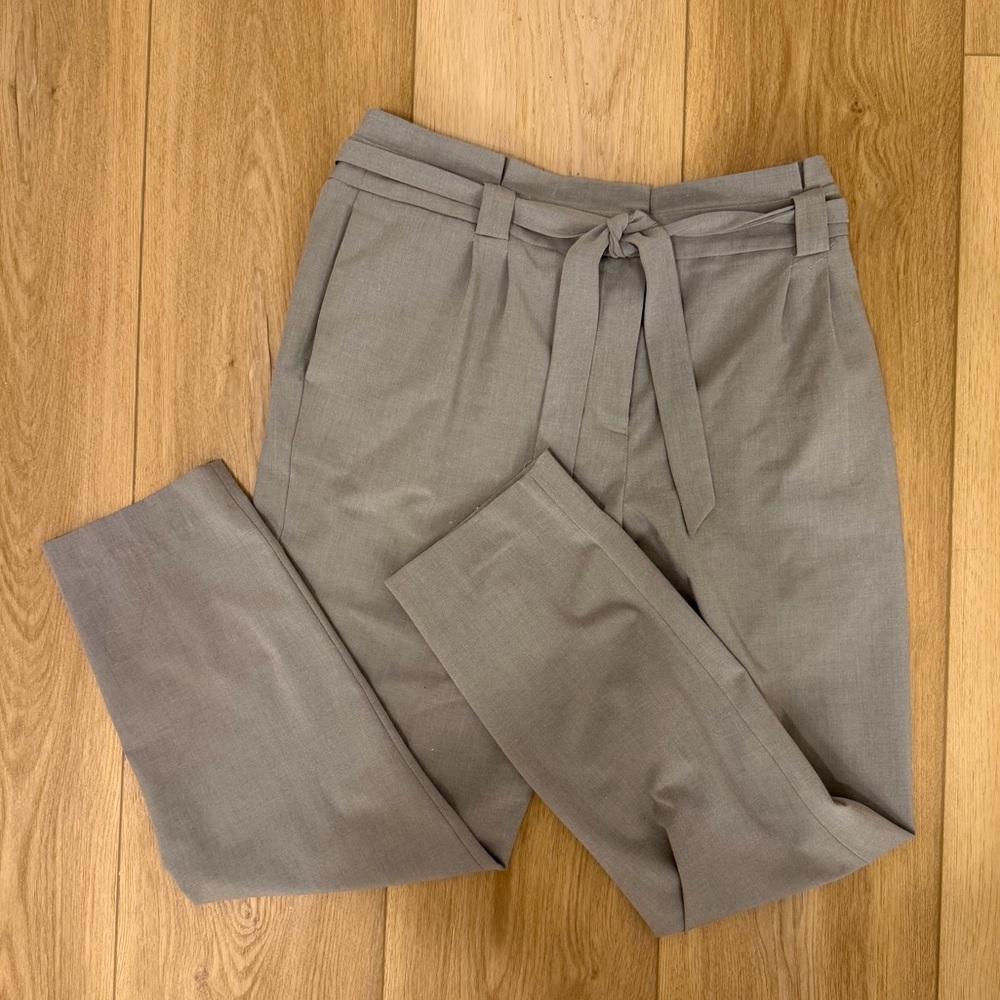 Calvin Klein Tie Waist Ankle Dress Pants